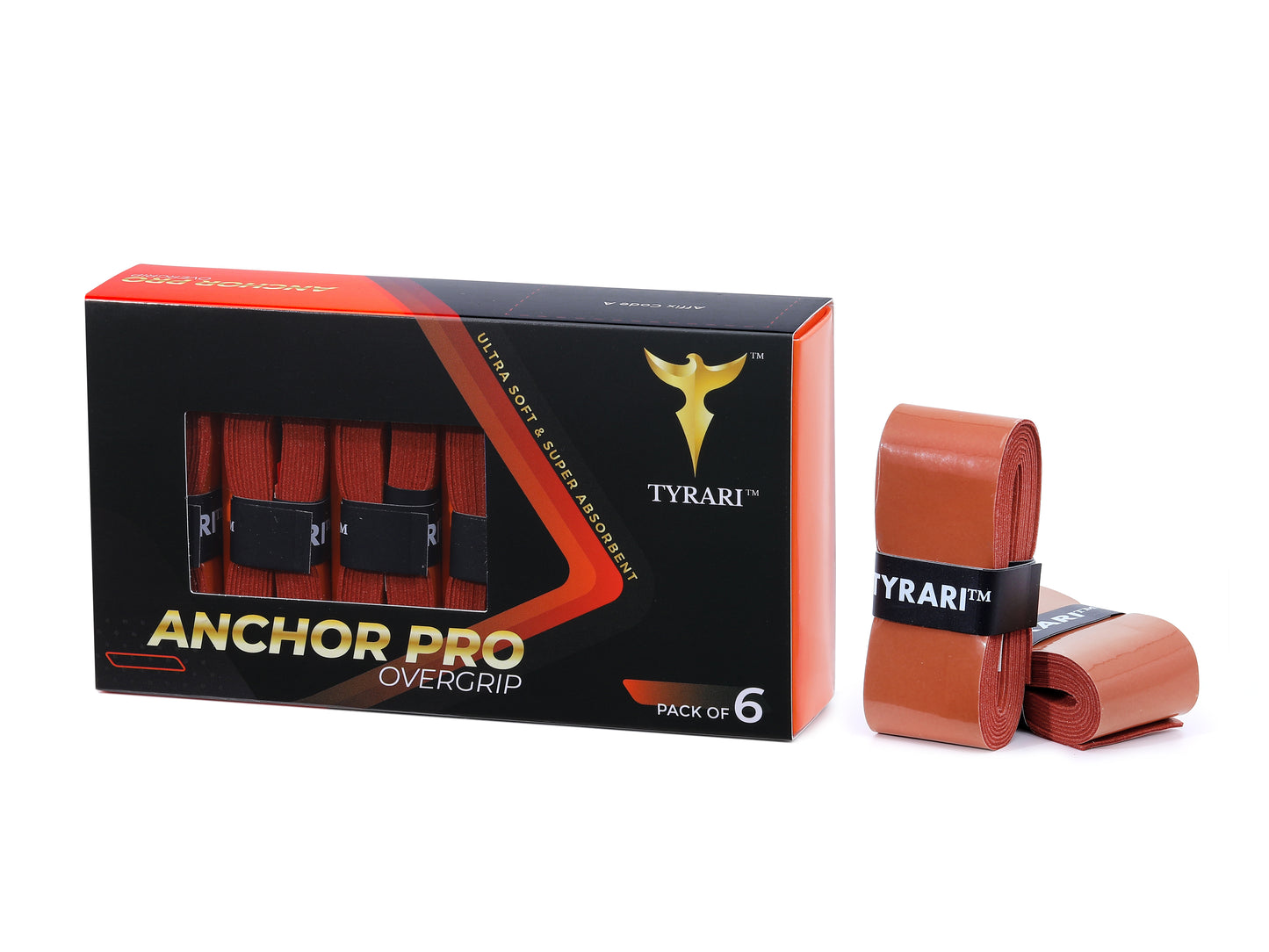 TYRARI Anchor Pro Overgrip 6 Pack - Tacky & Durable