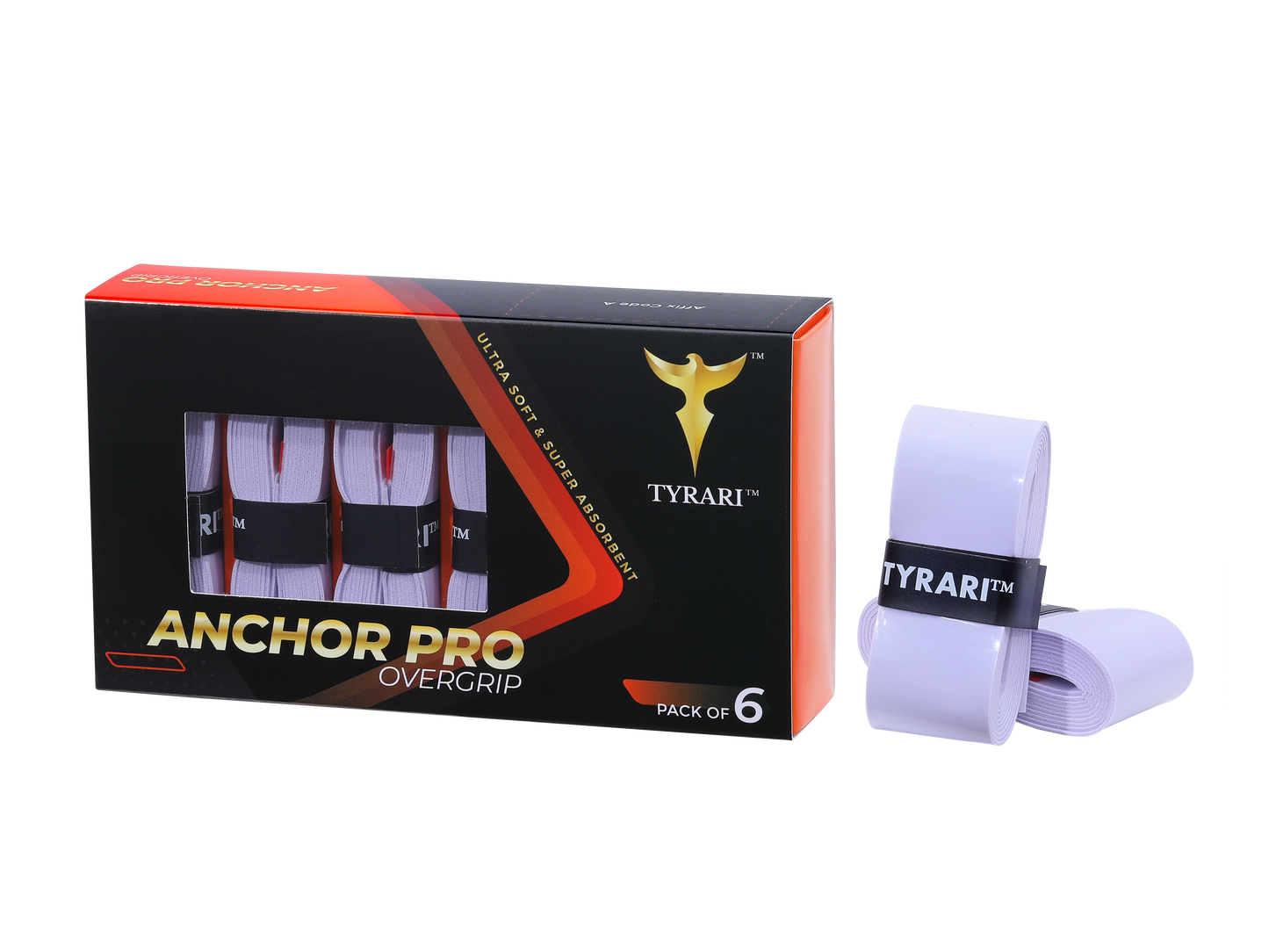 TYRARI Anchor Pro Overgrip 6 Pack - Tacky & Durable