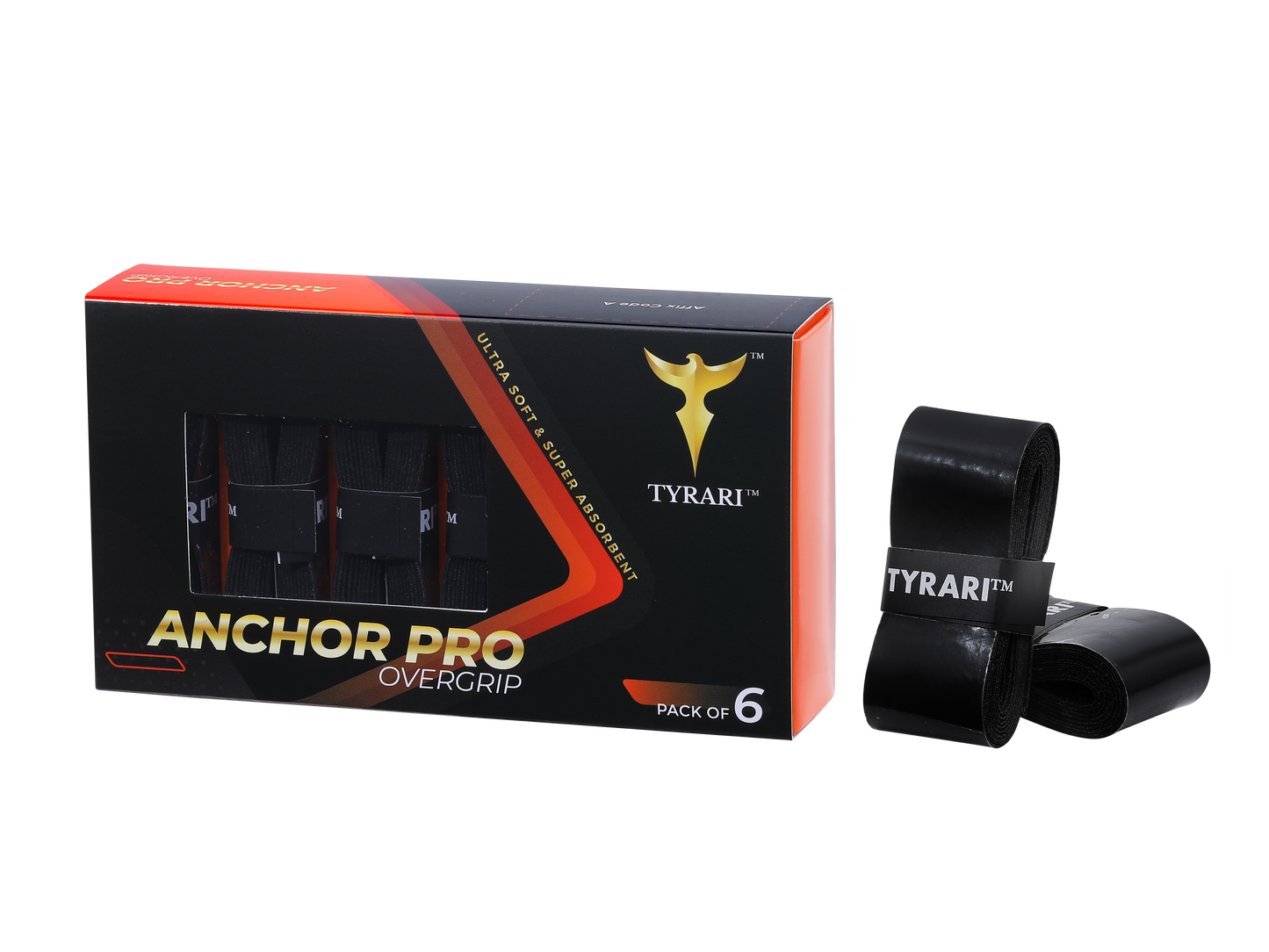 TYRARI Anchor Pro Overgrip 6 Pack - Tacky & Durable