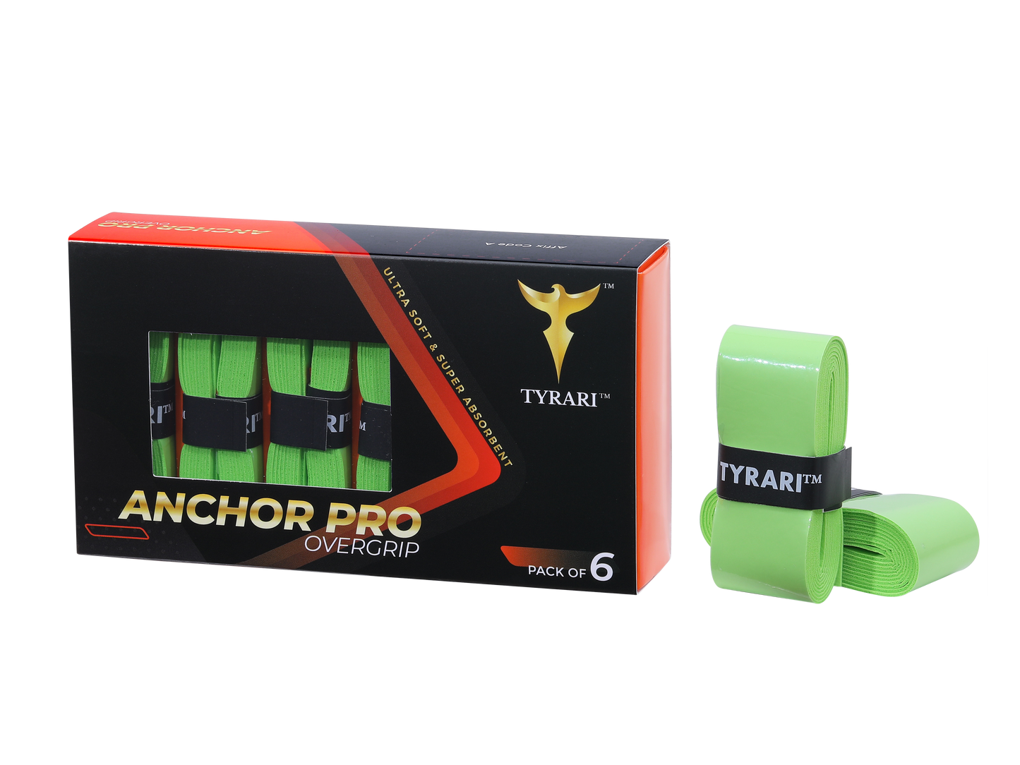 TYRARI Anchor Pro Overgrip 6 Pack - Tacky & Durable