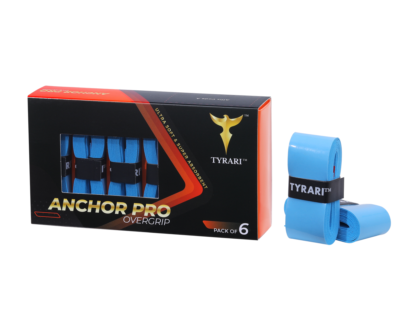 TYRARI Anchor Pro Overgrip 6 Pack - Tacky & Durable