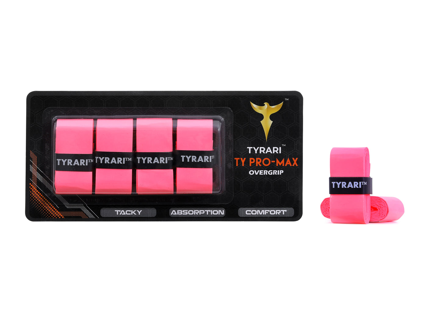 Ty Pro-Max Overgrip 4 Pack - Ultra Durable, Absorbant, Soft and Tacky