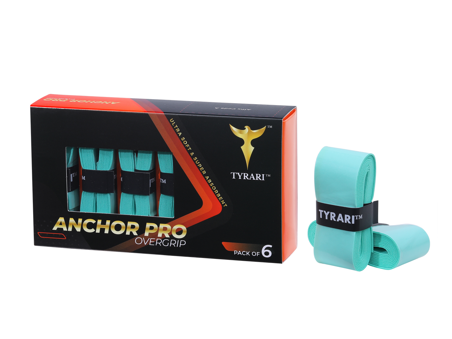 TYRARI Anchor Pro Overgrip 6 Pack - Tacky & Durable