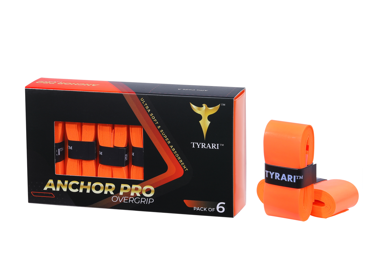 TYRARI Anchor Pro Overgrip 6 Pack - Tacky & Durable