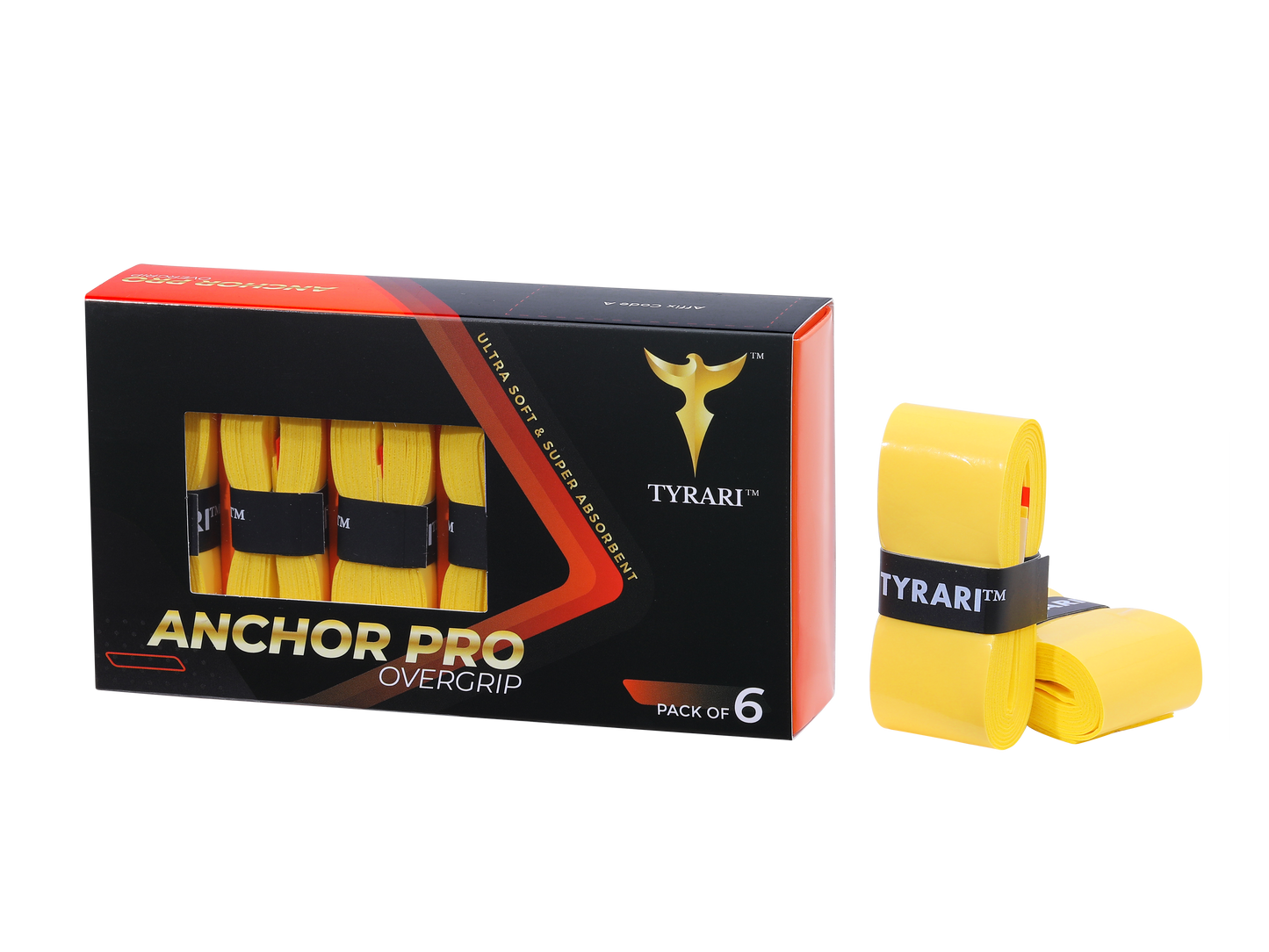 TYRARI Anchor Pro Overgrip 6 Pack - Tacky & Durable