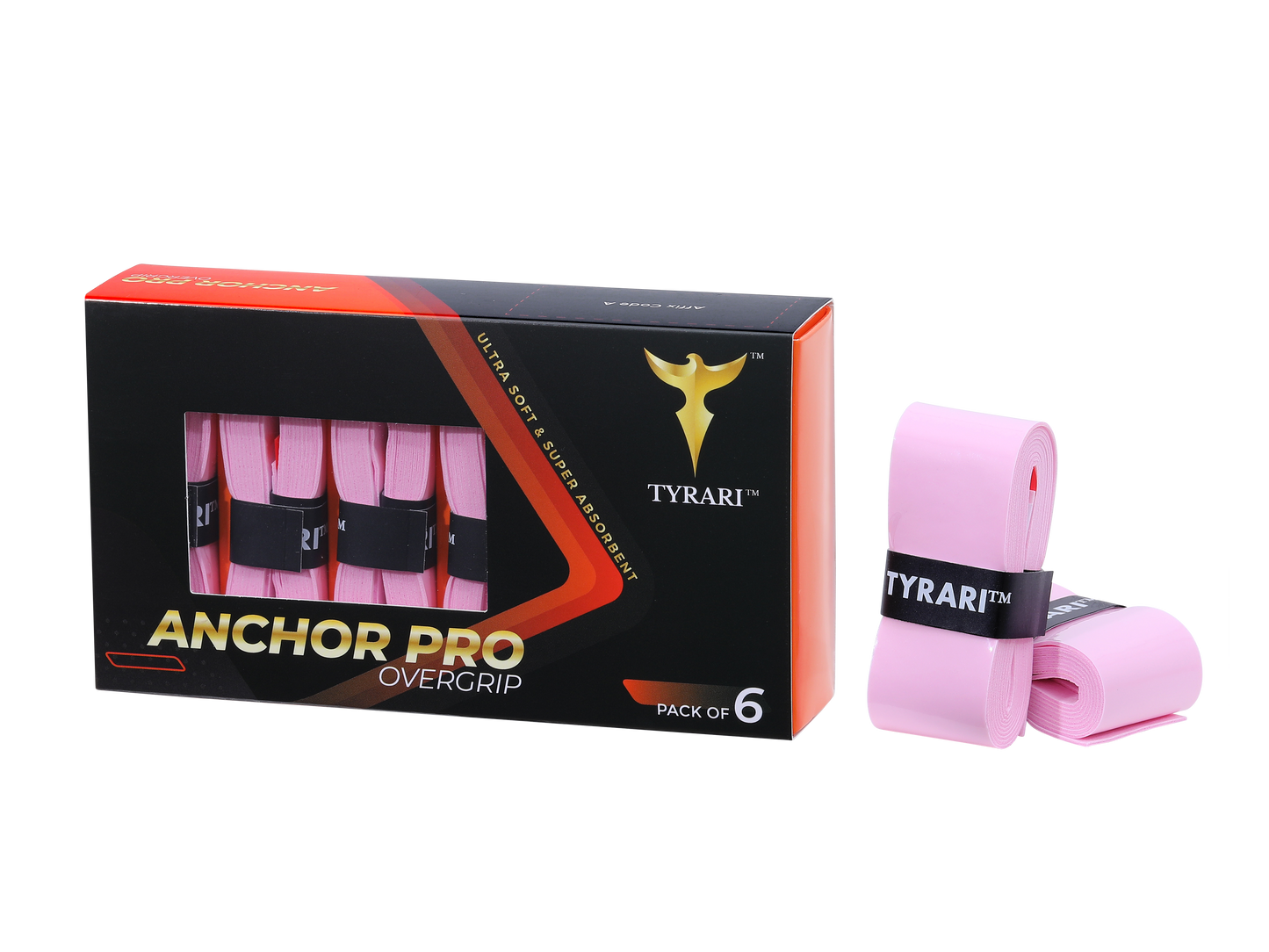 TYRARI Anchor Pro Overgrip 6 Pack - Tacky & Durable