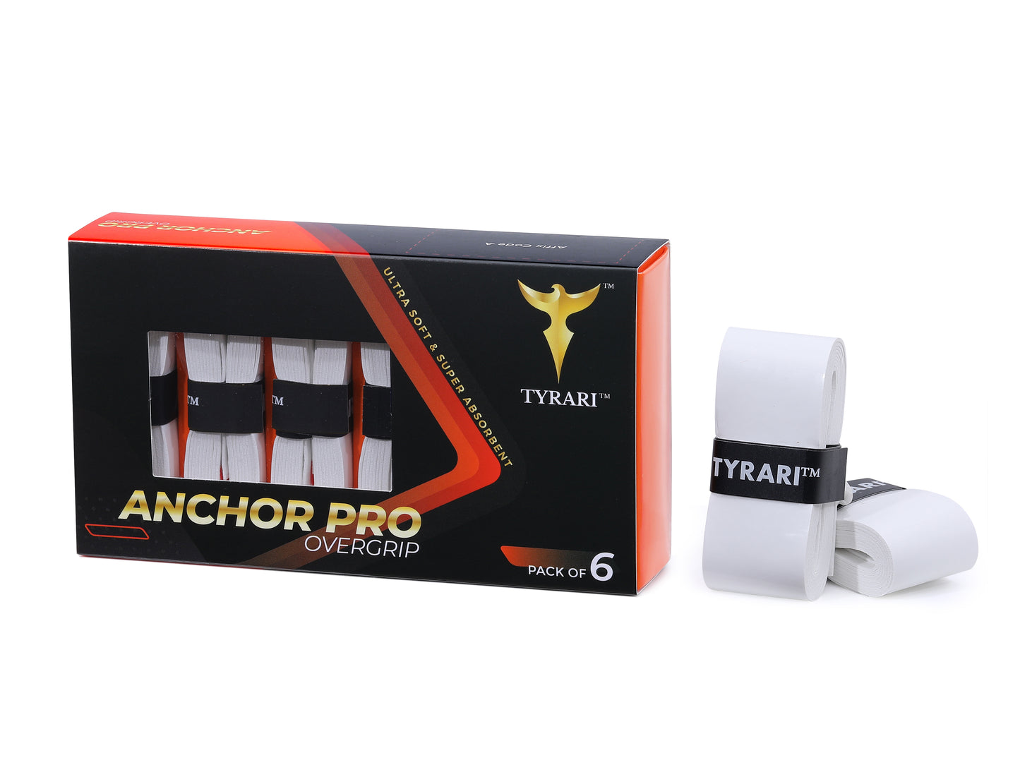 TYRARI Anchor Pro Overgrip 6 Pack - Tacky & Durable