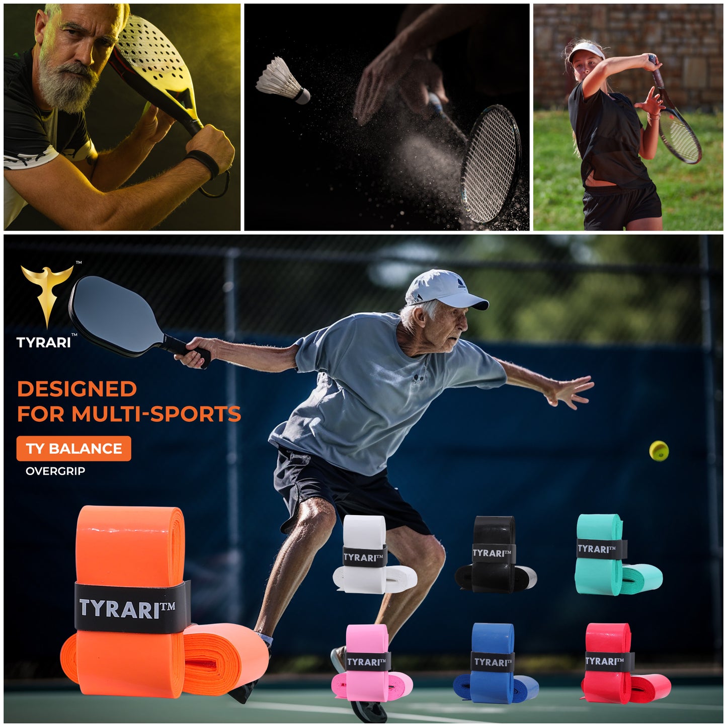 Ty Balance Overgrip 4 Pack - Tacky, Durable and Absorbant