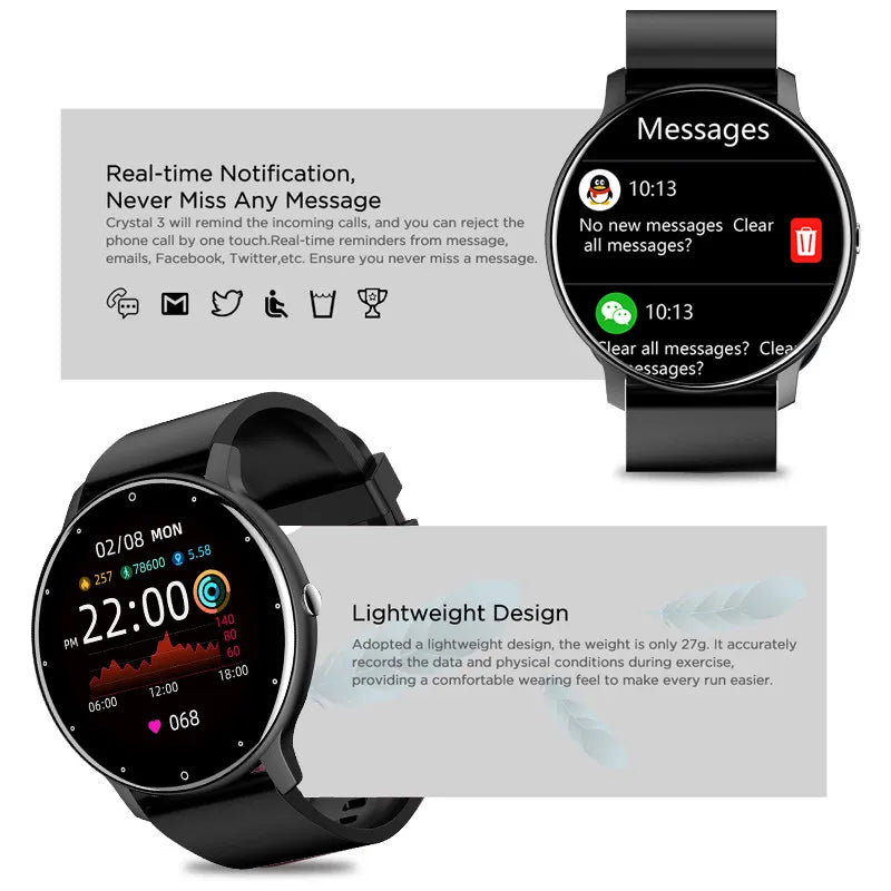 Tyrari Smart Watch - Fitness Tracking, Waterproof, Heart Rate & Sleep Monitor