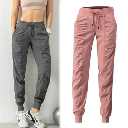 Women's Quick-Dry Athletic Joggers with Drawstring & Pockets | Fitness & Running Sweatpants